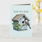 Carte Amoureux des mésanges mignonnes  (Fleur jaune)