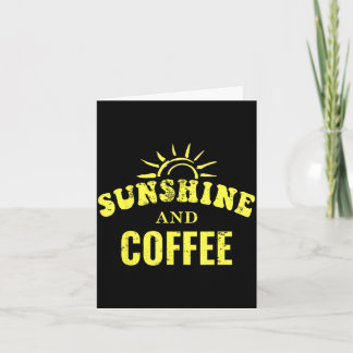 Carte Amoureux du café _ soleil et café rétro style