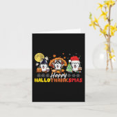 Carte Amoureux du chien Husky Joyeux HalloThanksmas Joye (Fleur jaune)