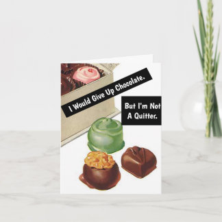 Carte Amoureux du chocolat Amusant Anniversaire Vintage