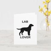 Carte amoureux du labrador (Fleur jaune)