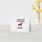 Carte amoureux du labrador chocolat (Fleur jaune)