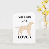 Carte amoureux du labrador jaune (Fleur jaune)
