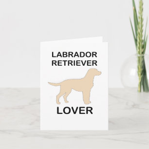 Carte amoureux du labrador jaune