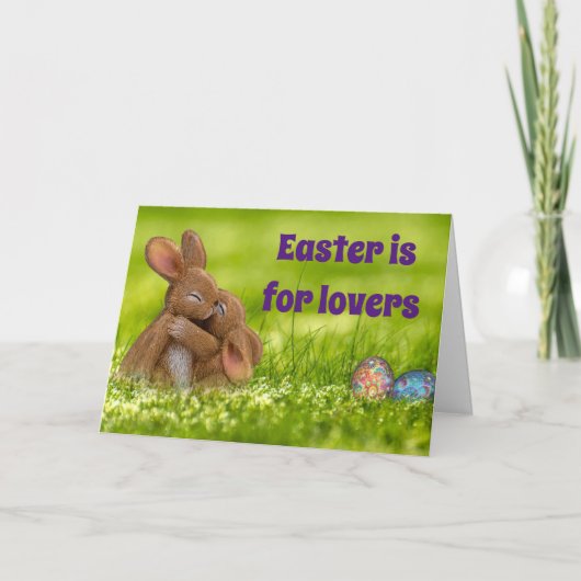 Carte Amoureux du Lapin de Pâques (Devant)