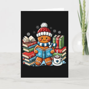 Carte Amoureux du livre de lecture de pain d'épice Noël