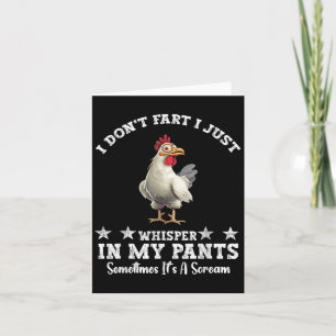 Carte Amoureux du poulet amusant Je n'ai pas peur Je me 