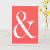 Carte Ampersand Et Respire (Fleur jaune)