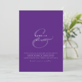 Carte Ampersand Mariage moderne Inviter QR Code RSVP (Debout devant)