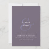 Carte Ampersand Mariage moderne Inviter QR Code RSVP (Devant)
