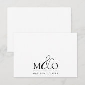 Carte Ampersand Monogram Couple Note (Devant / Derrière)