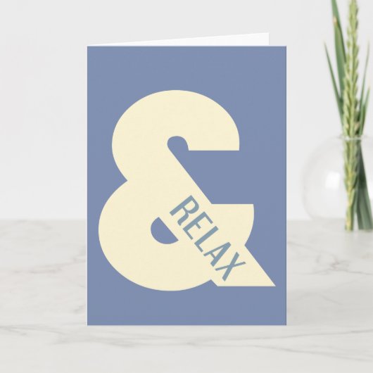 Carte Ampersand Relax Minimaliste (Devant)