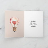 Carte Ampoule blonde de coeur de la fille illuminer ma v (Intérieur)