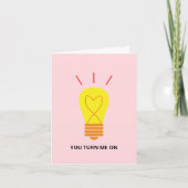 Carte Ampoule Cœur Romantique Vous Me Faites Craquer Amo (Devant)