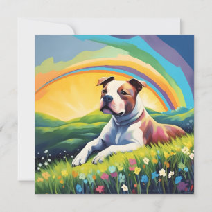 Carte Amstaff American Staffordshire Terrier Rainbow Chi