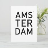 Carte Amsterdam - minimalistic typography card (Debout devant)