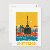 Carte Amsterdam Pays-Bas (Devant / Derrière)