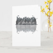 Carte Amsterdam Skyline (Fleur jaune)