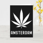 Carte Amsterdam Stoner Pot Leaf Travel Vacation  (Fleur jaune)
