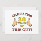 Carte Amusant 10ème anniversaire pour les garçons (Devant)