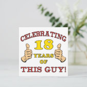 Carte Amusant 18ème anniversaire pour les garçons (Debout devant)