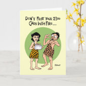 Carte Amusant 23ème anniversaire (Fleur jaune)