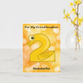 Carte Amusant 2e anniversaire pour ma petite-fille (Fleur jaune)