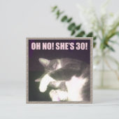 Carte Amusant 30e anniversaire (Chat) (Debout devant)