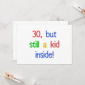 Carte Amusant 30e anniversaire Humour (Devant/Arrière en situation)