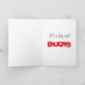 Carte Amusant, 30ème anniversaire, blanc, texte noir sur (Intérieur)