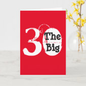 Carte Amusant, 30ème anniversaire, blanc, texte noir sur (Fleur jaune)