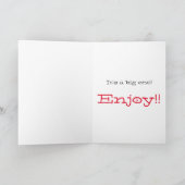 Carte Amusant 30ème anniversaire, grand rouge, texte noi (Intérieur)