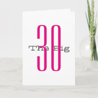 Amusant, 30ème anniversaire, gros rose, texte noir