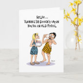 Carte Amusant 38e anniversaire Salutation (Fleur jaune)