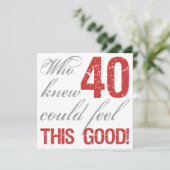 Carte Amusant 40e anniversaire (Debout devant)