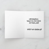 Carte Amusant 40e anniversaire Salutation pour lui (Intérieur)
