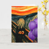 Carte Amusant 40ème anniversaire (Fleur jaune)