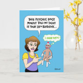 Carte Amusant 40ème anniversaire (Fleur jaune)