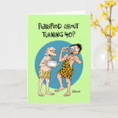 Carte Amusant 40ème anniversaire (Fleur jaune)