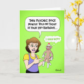 Carte Amusant 40ème anniversaire (Fleur jaune)