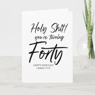 Carte Amusant 40ème Joyeux Anniversaire Quarantième pour