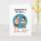 Carte Amusant 41e anniversaire (Fleur jaune)