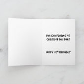 Carte Amusant 42e anniversaire (Intérieur)