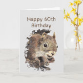 Carte Amusant 60e anniversaire Nutty Conseils de l'Humou (Fleur jaune)