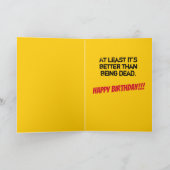 Carte Amusant 60ème anniversaire mieux que d'être mort (Intérieur)
