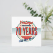 Carte Amusant 70e anniversaire Vieux mode (Debout devant)