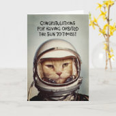 Carte Amusant 70ème anniversaire Orbit (Fleur jaune)