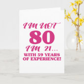 Carte Amusant 80e anniversaire (Fleur jaune)