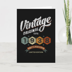 Carte Amusant 87 Ans 1938 Vintage 87ème anniversaire Cad