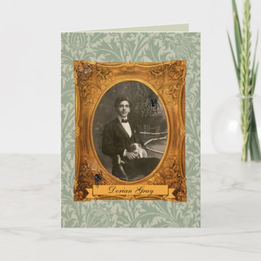 Carte Amusant Adulte Dorian Grey Halloween Anniversaire (Devant)